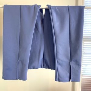 PrettyLittleThing Cropped Periwinkle Stretch Trousers Size 6